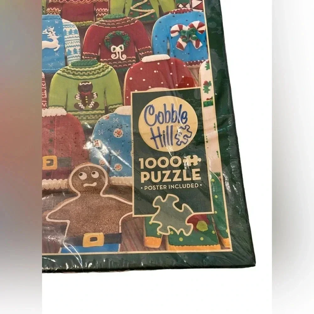NIB Cobble Hill Ugly Christmas Sweater 1000 Piece Puzzle